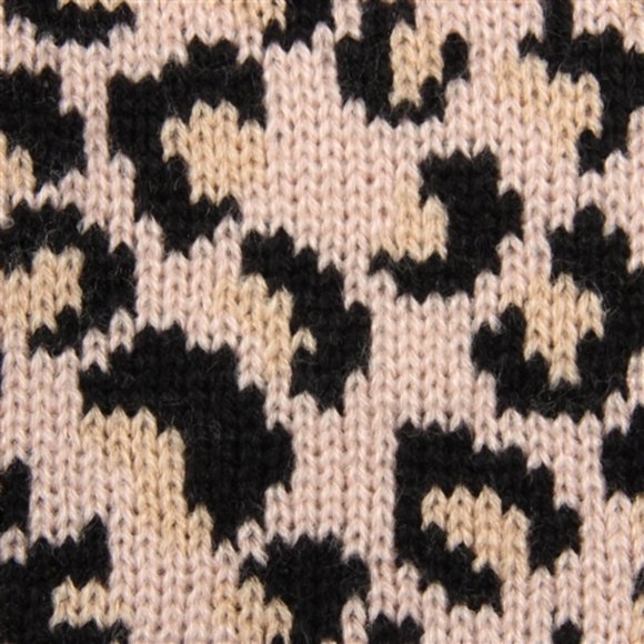 Knit leopard pink & black headband - Picture 3 of 5